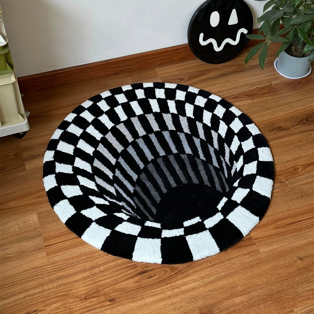3D Hole Illusion Accent Rug