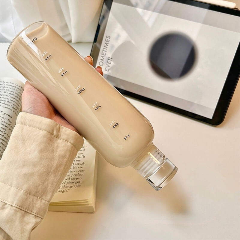 Elia Transparent Water Bottle With Time Marker