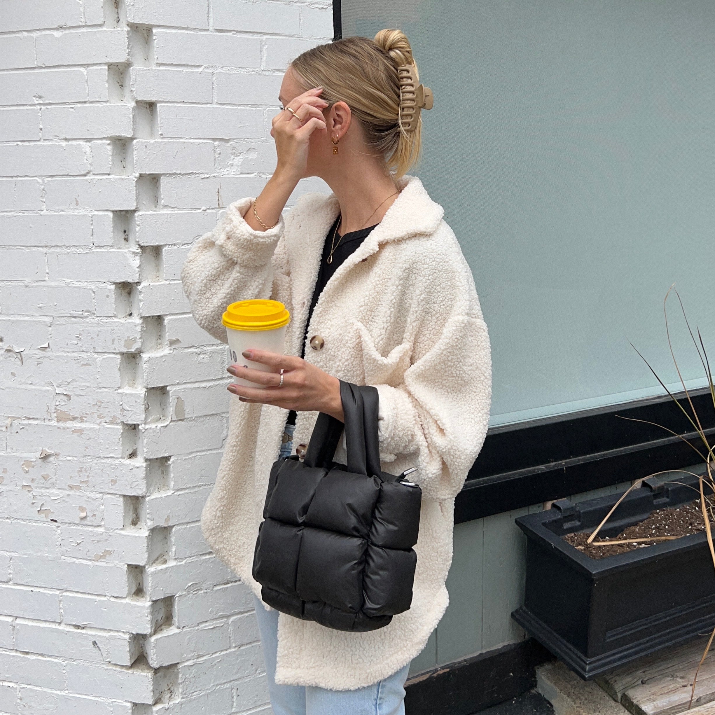 Elia Quilted Mini Puffer Tote Bag