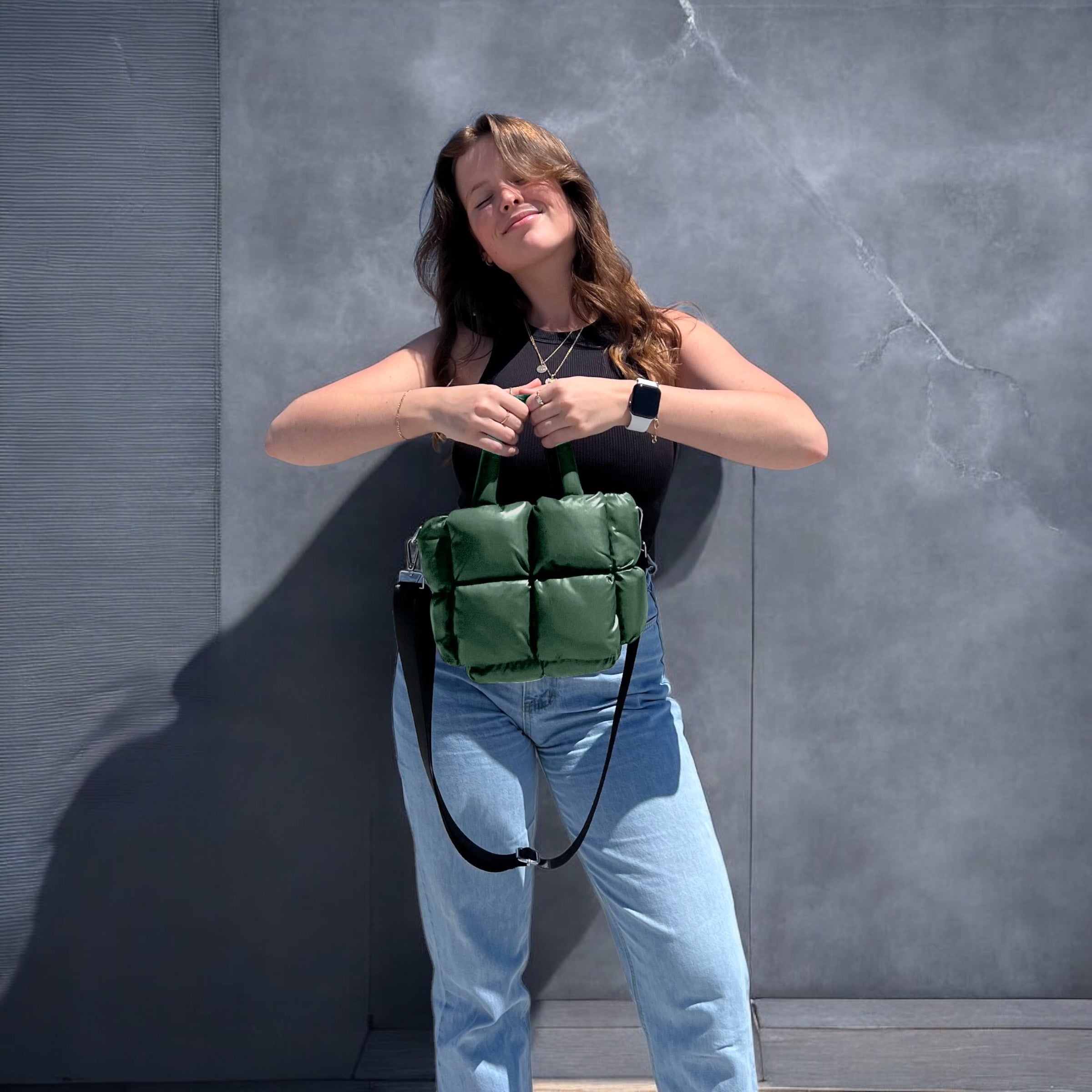 Elia Quilted Mini Puffer Tote Bag